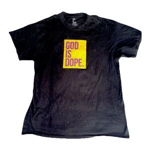 Kobe Shirt Men's Size Large God Is Dope Mamba 24 Lakers Black Short Sleeve